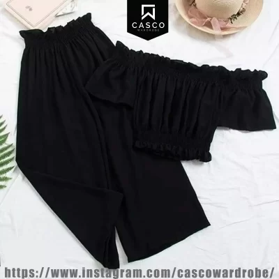 Off Shoulder Dress -Black- W021