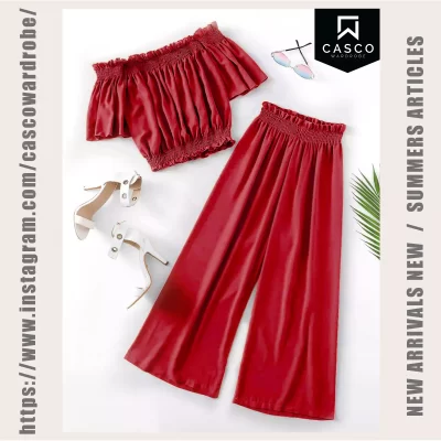 Off Shoulder Dress -Red- W022