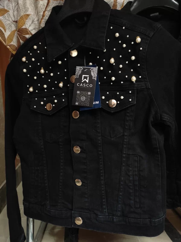 Denim Pearls Jacket For Girls JP006 Cascowardrobe