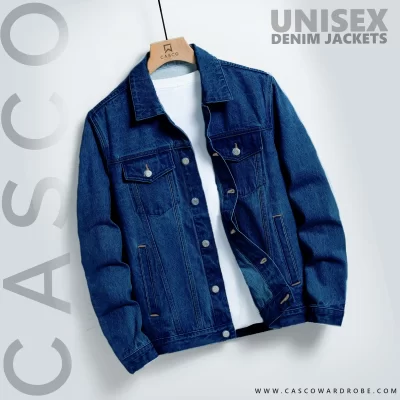 Navy Blue Denim Jacket (Unisex)