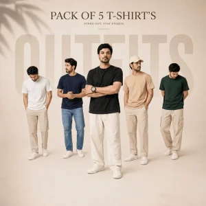 Pack Of 5 T-shirts Half Sleeves 0503-A