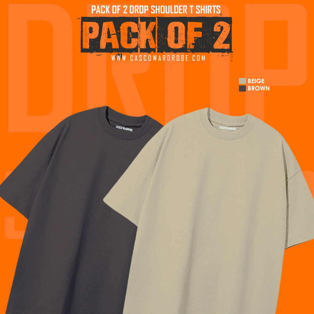 Tshirt Pack of 2 New Drop Shoulder 1